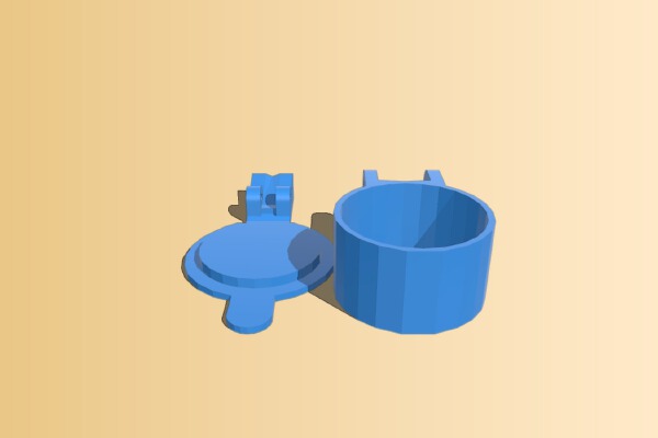 40mm valve - End lid. | 3d print model