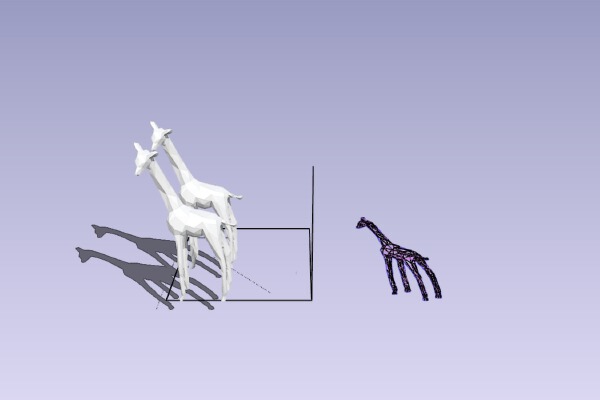 Faceted Giraffe | 3d print model