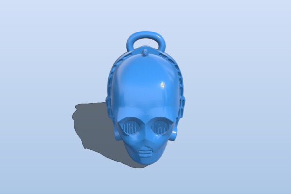 C3PO Head with loop | 3d print model