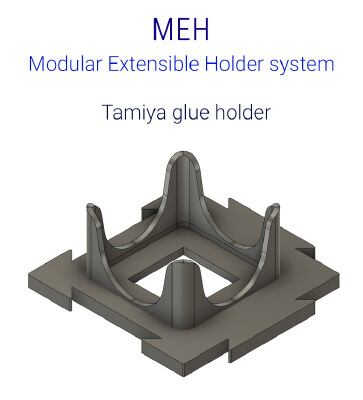 MEH. Modular Extensible Holders. Tamiya, gunze, ammo, ak and other | 3d print model