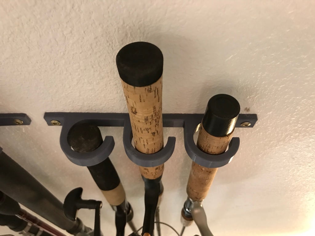 3 Fishing Pole Wall Mount