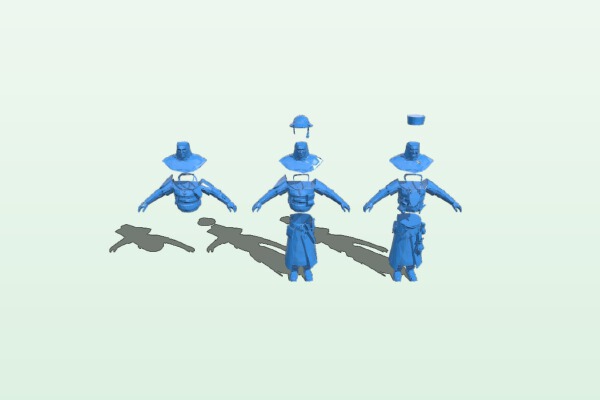 men at arms - bretonnian spearmen - tm | 3d print model