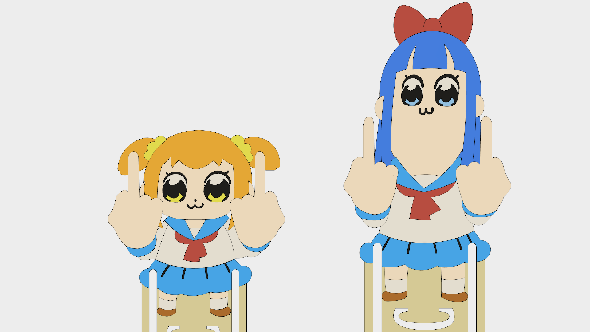 Pop Team Epic - Bookmark - Pipimi & Popuko