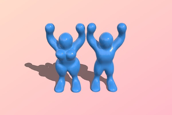 dude and dudette cardholders | 3d print model
