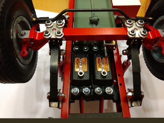 Steering and shift servo holder for Tamiya european tractor truck | 3d print model