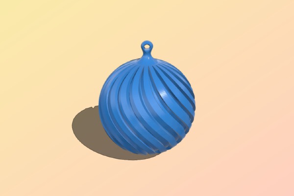 Christmas ball twisted | 3d print model