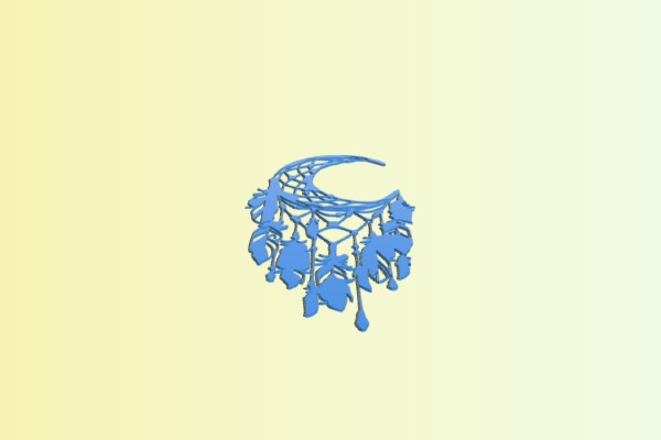 moon dream catcher. chipboard. scrap. scrapbooking | 3d print model