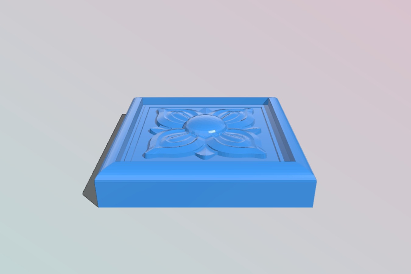 Square Flower Rosette Trim 1 1_4"
