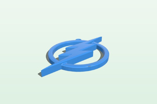 The Flash Logo Keychain | 3d print model