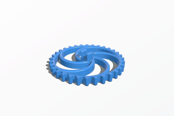 Mirrored 4 inch Sam's Gear | 3d print model