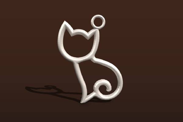Cat Pendant | 3d print model