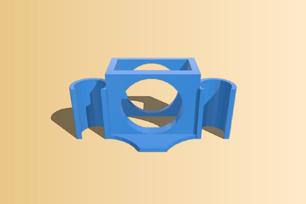 25mm fan mount for a dual extruding Rostock Max | 3d print model