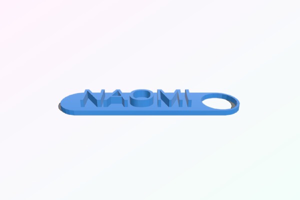 Naomi Name Tag | 3d print model