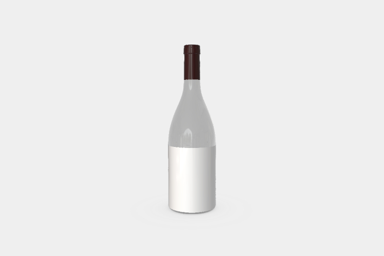 Glass Drinking Wine Bottle Mockup