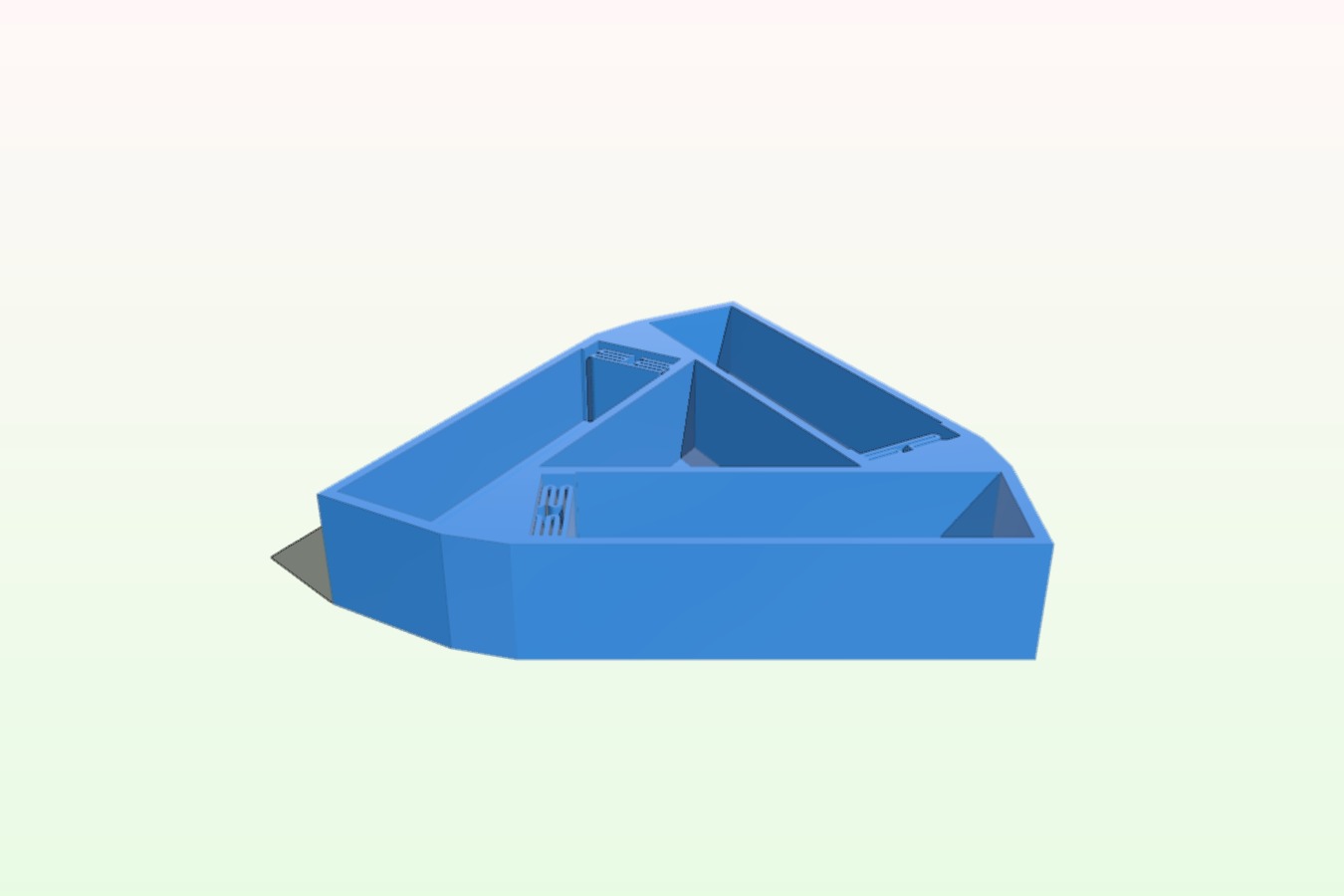 triangular battery holder