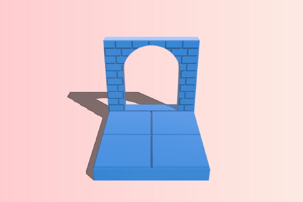 RPG Dungeon Tile 2x2 With Doorway (EP Tiles) | 3d print model