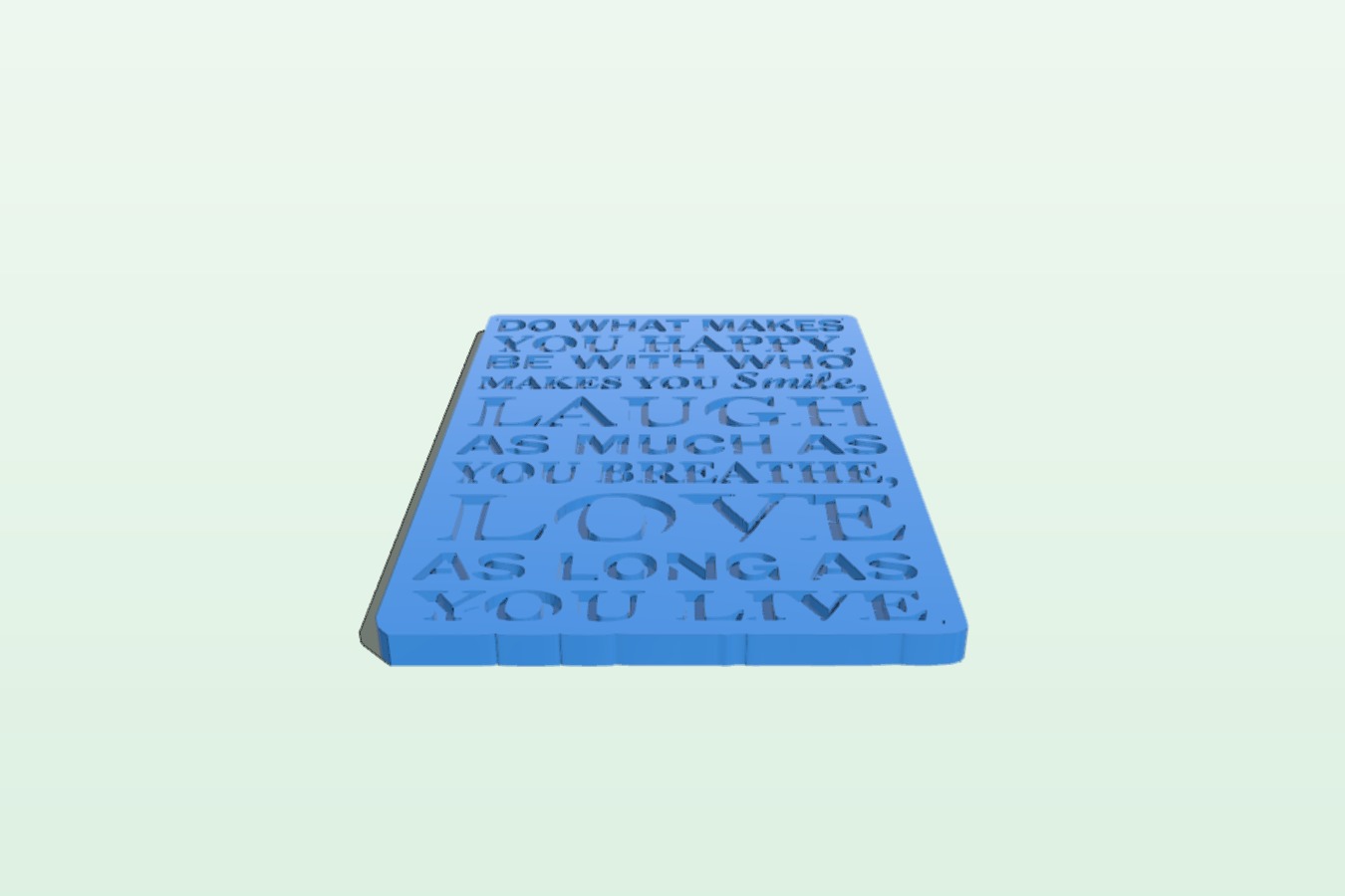 Life Motto Plaque