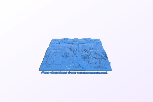 Painting of Jesus on the cross | 3d print model