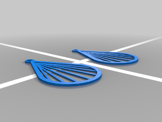 Earrings - String | 3d print model