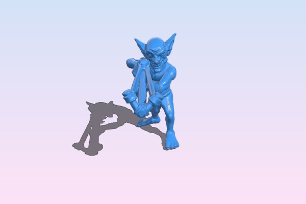 Goblin Slingshot Rifle - Shooting | 3d print model