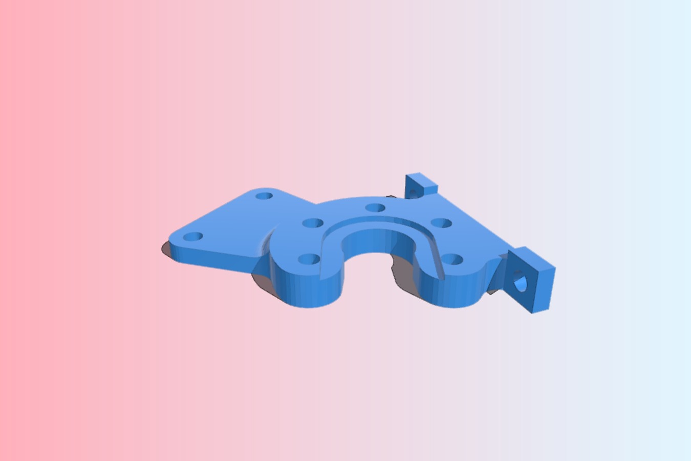 Kossel Mini (K800) J-head retainer and fan duct