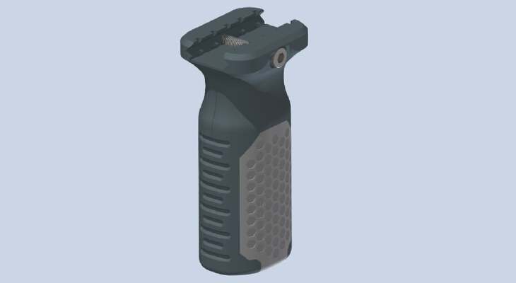 Shade Vertical Foregrip; Slim-Top-Version for low-profile Picatinny rails | 3d print model