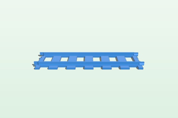 Lego Train Track, Straight 1.5X | 3d print model