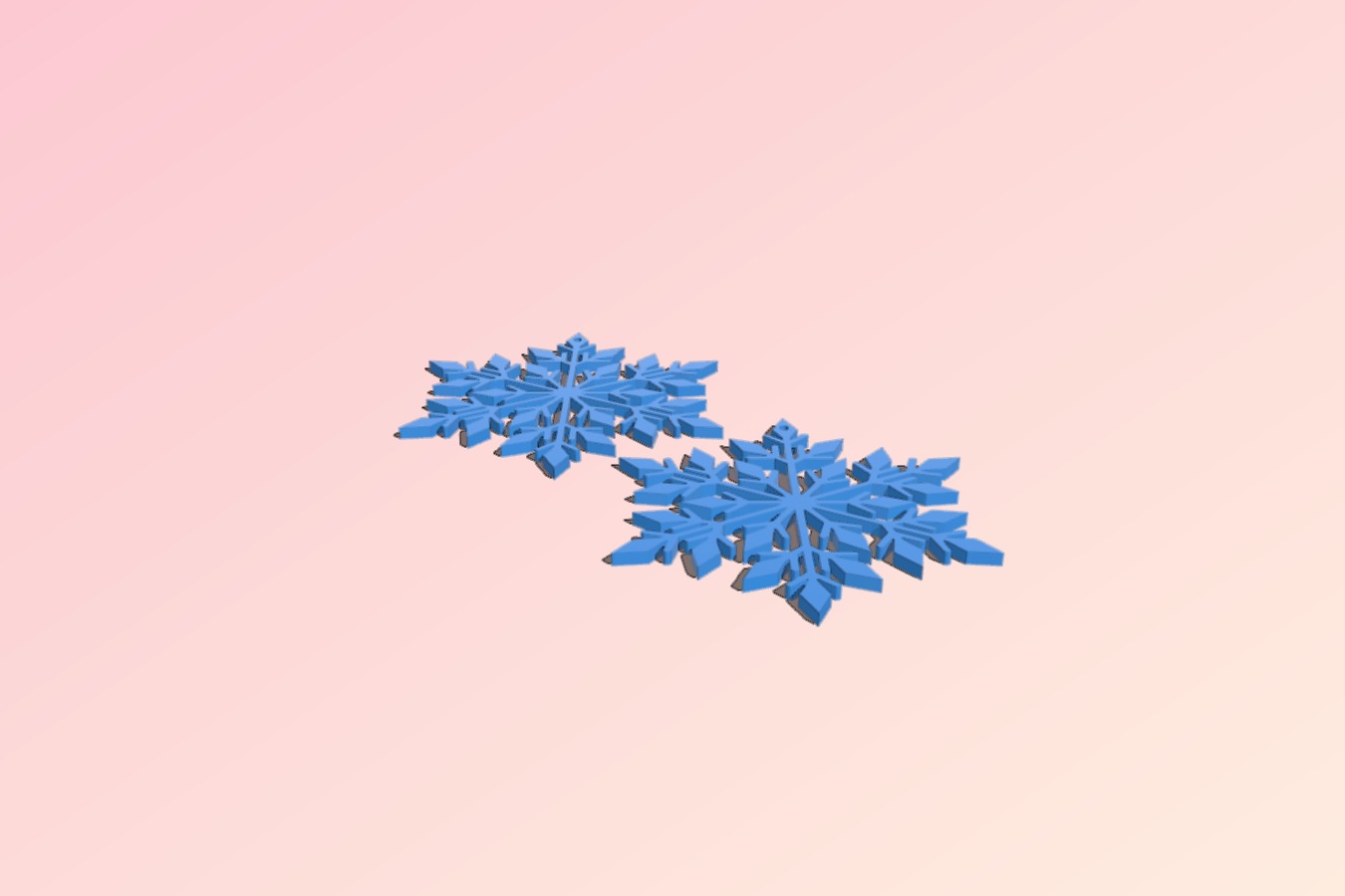 snowflakes christmas ornament