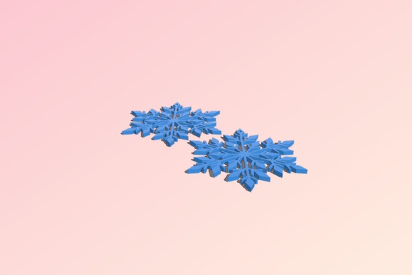 snowflakes christmas ornament | 3d print model