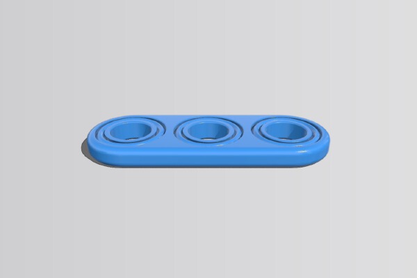 Free-Spinning Three Bearing Fidget | 3d print model