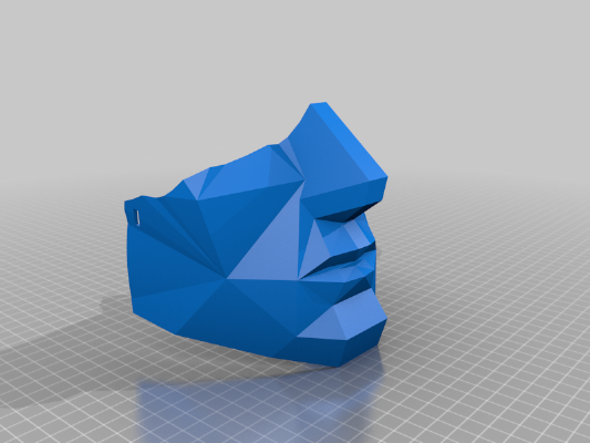 Low Poly Half Mask | 3d print model