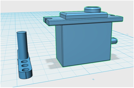servo dummy w_ rotation 22x11x20 mm | 3d print model