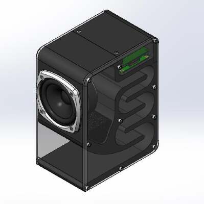 Multiroom version for Raspberry Pi & HiFiBerry - Back Horn Speaker | 3d print model