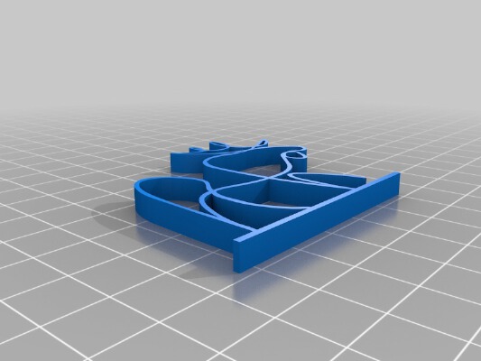 One Line Moose (with and without base) | 3d print model