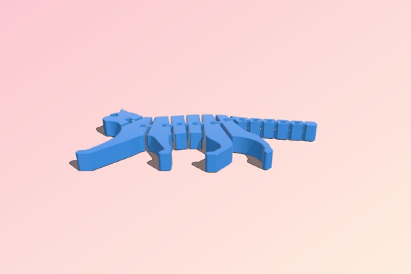Flexi Cat - Low Tail | 3d print model