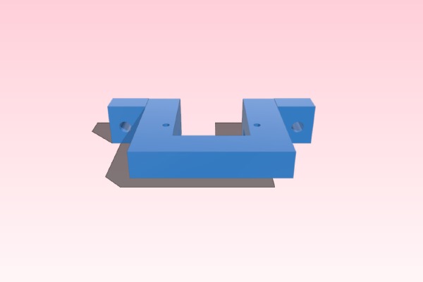 Marklin C servo support straight under table | 3d print model
