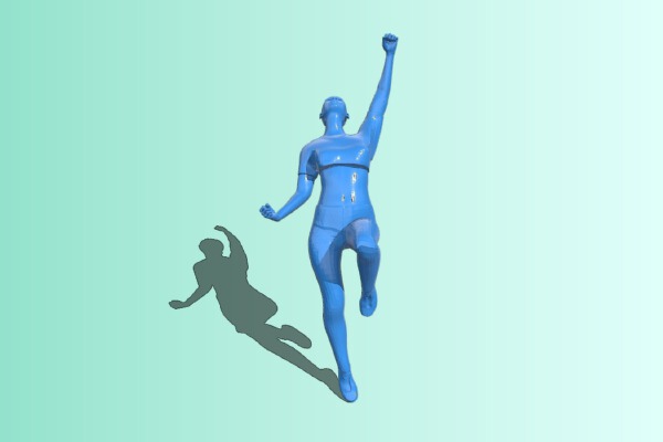 1_20 Female pilot on way to ready room in zero gravity | 3d print model