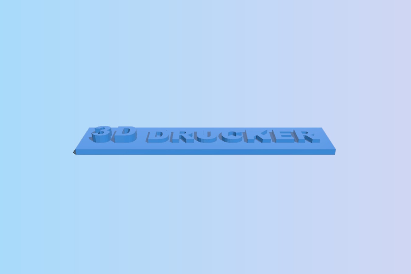 3D Drucker Schriftzug
