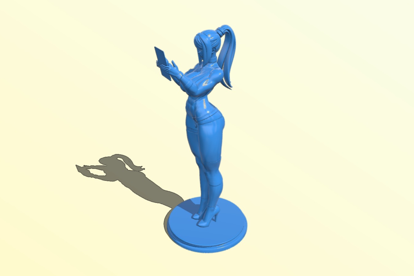 Girl using ipad B0012402 3d model file for 3d printer