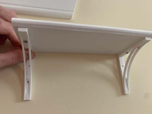 Micro shelf with brackets and lip | 3d print model