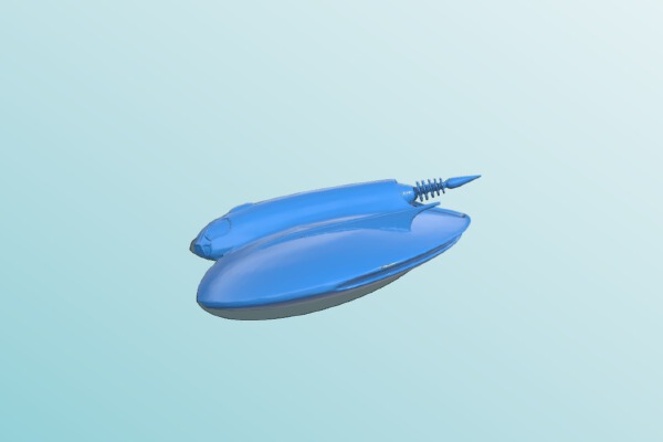crashed UFO (split) | 3d print model