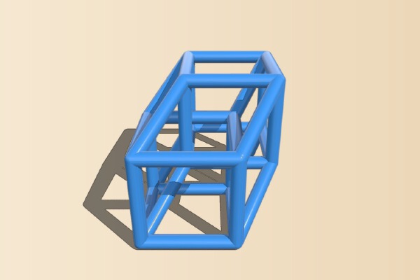 tesseract 4.25 x 4.25 x 5.00 inch | 3d print model