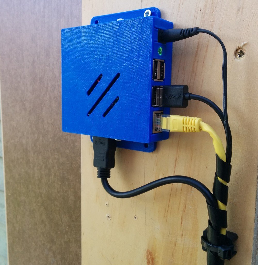 Raspberry Pi Case - Wall Or Monitor Mounted With HDMI Option