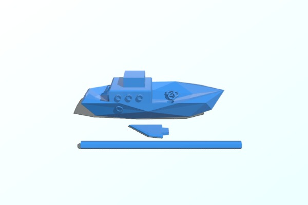 Lowpoly BOAT | 3d print model
