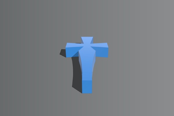 Upside-down gothic cross pendant for necklace, bracelet, earrings or other fashion_decoration needs | 3d print model