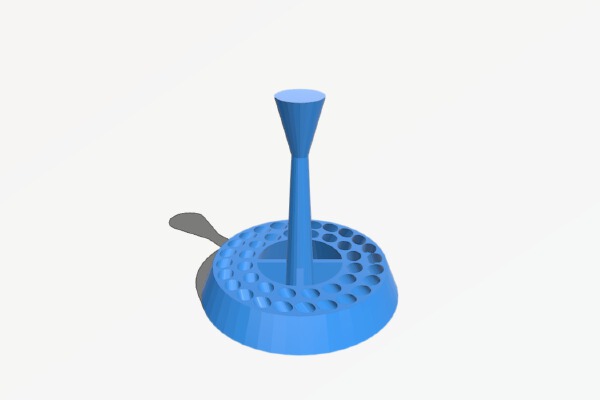 My Customized Multiple Ring Fancy Pencil Holder (w_Optional Handle) | 3d print model