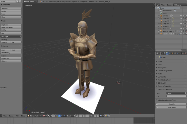 Knight of the Octagon Table Suit of Armor Sims 4 | 3d print model