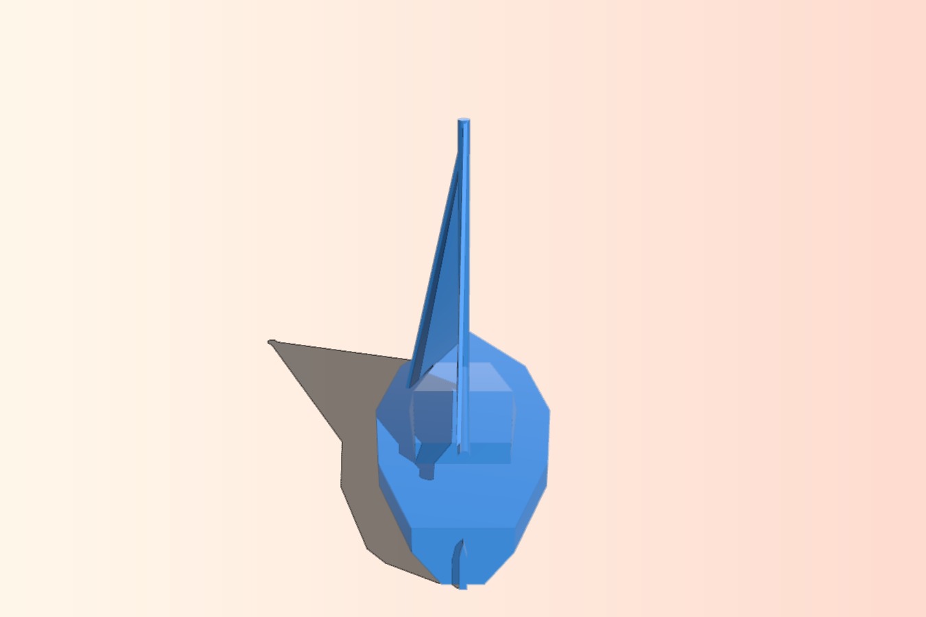 Low-polygon sailboat