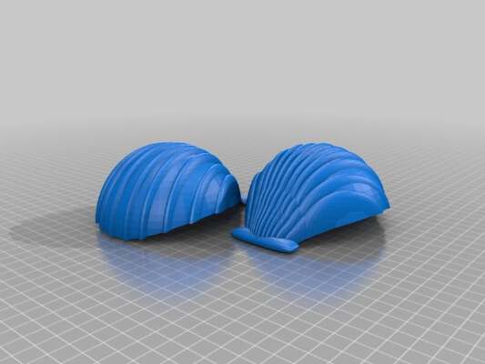 scallop shell mermaid bikini bra top | 3d print model
