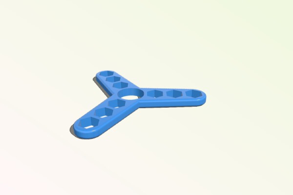3 Rays 3 Weights Customized Very  Fidget Spinner | 3d print model